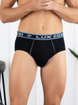 Bighsot Basic Premium Combed Cotton Brief with Ultra Soft Waistband - Black