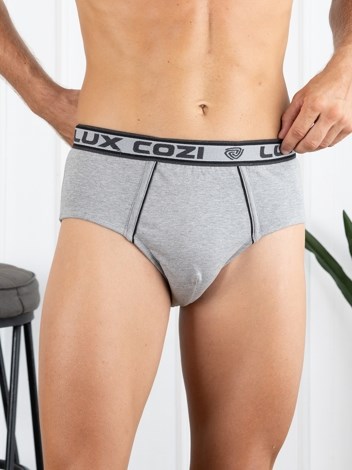 Bighsot Basic Premium Combed Cotton Brief with Ultra Soft Waistband - Grey Melange