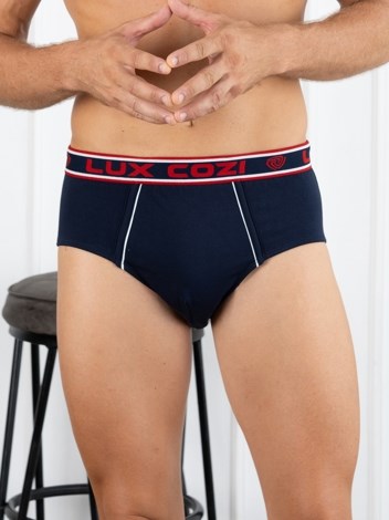 Bighsot Basic Premium Combed Cotton Brief with Ultra Soft Waistband - Navy Blue