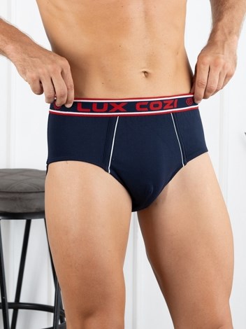 Bighsot Basic Premium Combed Cotton Brief with Ultra Soft Waistband - Navy Blue