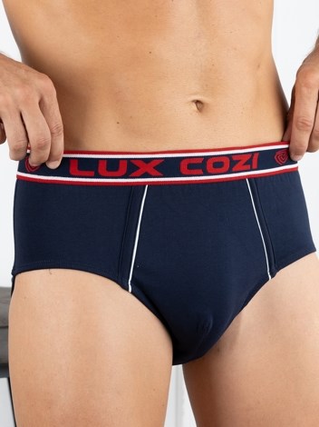 Bighsot Basic Premium Combed Cotton Brief with Ultra Soft Waistband - Navy Blue