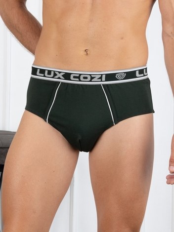 Bighsot Basic Premium Combed Cotton Brief with Ultra Soft Waistband - Green