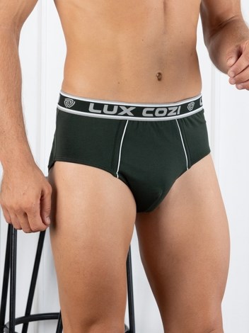 Bighsot Basic Premium Combed Cotton Brief with Ultra Soft Waistband - Green