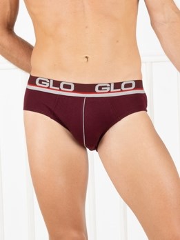 Cozi Glo Premium Combed Cotton Ultra Soft Outer Elastic Brief - Maroon