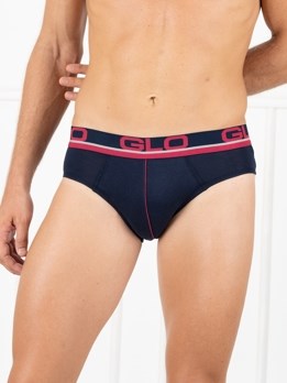 Cozi Glo Premium Combed Cotton Ultra Soft Outer Elastic Brief - Navy Blue