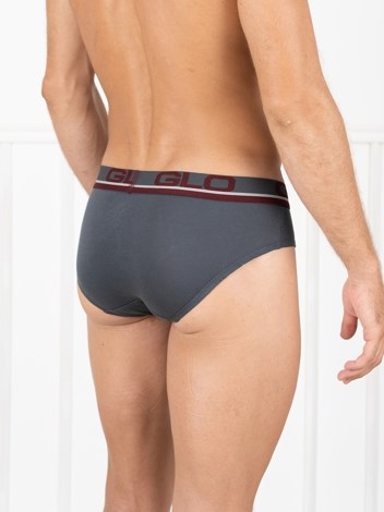 Cozi Glo Premium Combed Cotton Ultra Soft Outer Elastic Brief - Charcoal Melange