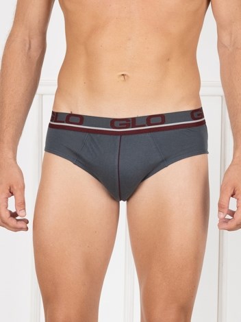 Cozi Glo Premium Combed Cotton Ultra Soft Outer Elastic Brief - Charcoal Melange