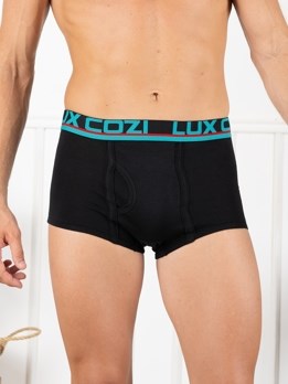 Cozi Xylo Premium Combed Cotton Outer Elastic Mini Trunk - Black