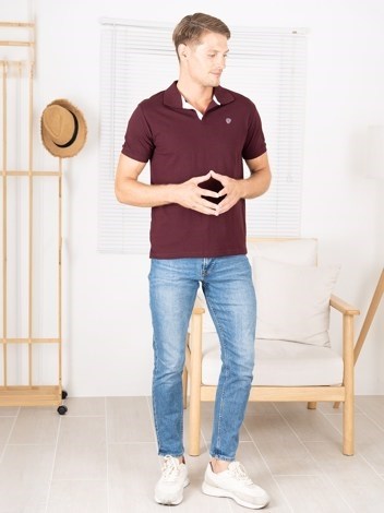 COZI 2121 Super Soft Combed Cotton Regular Fit Polo T-Shirt - Coffee