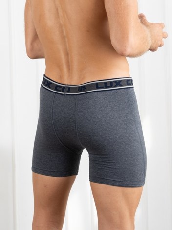 Cozi Rib Premium Combed Cotton with Ultra Soft Waistband Long Trunk - Charcoal Melange