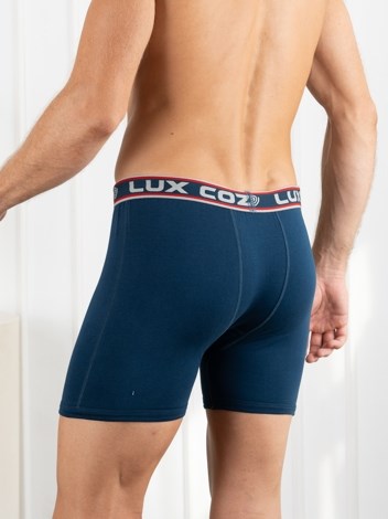 Cozi Rib Premium Combed Cotton with Ultra Soft Waistband Long Trunk - Airforce Blue