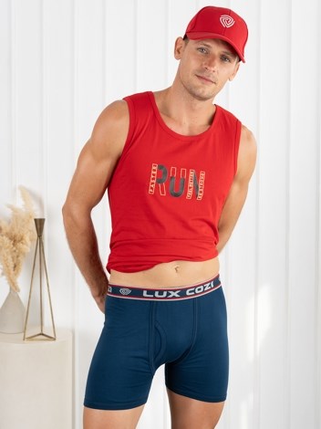Cozi Rib Premium Combed Cotton with Ultra Soft Waistband Long Trunk - Airforce Blue