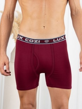 Cozi Rib Premium Combed Cotton with Ultra Soft Waistband Long Trunk - Maroon