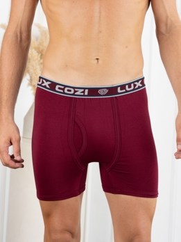 Cozi Rib Premium Combed Cotton with Ultra Soft Waistband Long Trunk - Brown