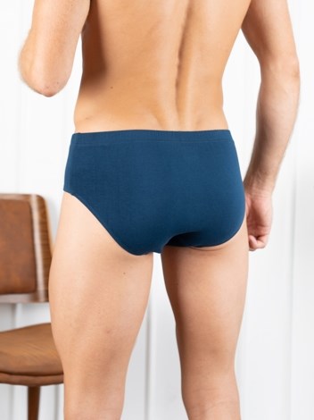 Cozi Mexx  Premium Combed Cotton Front Open Inner Elastic Brief - Airforce Blue