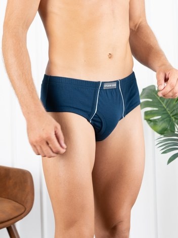 Cozi Mexx  Premium Combed Cotton Front Open Inner Elastic Brief - Airforce Blue