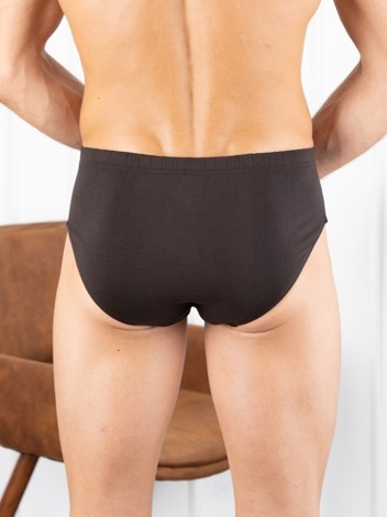 Cozi Mexx  Premium Combed Cotton Front Open Inner Elastic Brief - Brown