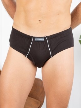 Cozi Mexx  Premium Combed Cotton Front Open Inner Elastic Brief - Brown