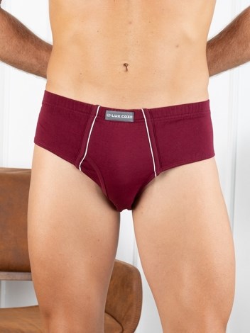Cozi Mexx  Premium Combed Cotton Front Open Inner Elastic Brief - Maroon