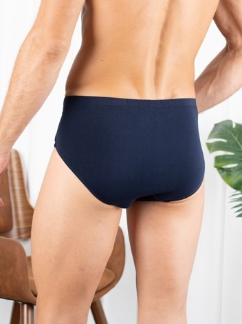 Cozi Mexx  Premium Combed Cotton Front Open Inner Elastic Brief - Navy Blue