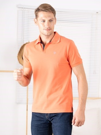 COZI 2121 Super Soft Combed Cotton Regular Fit Polo T-Shirt - Apricat