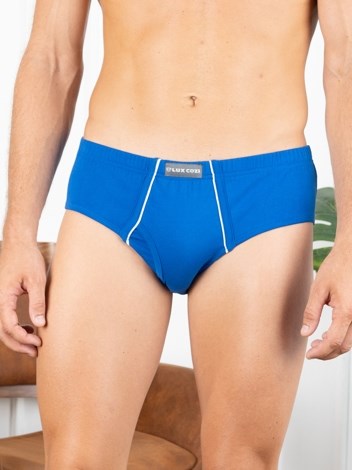 Cozi Mexx  Premium Combed Cotton Front Open Inner Elastic Brief - Royal Blue