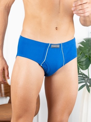 Cozi Mexx  Premium Combed Cotton Front Open Inner Elastic Brief - Royal Blue