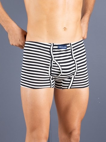 Bigshot Semi Long Striped Premium Soft Cotton Inner Elastic Trunk - Printed