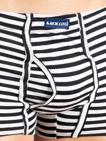 Bigshot Semi Long Striped Premium Soft Cotton Inner Elastic Trunk - Printed