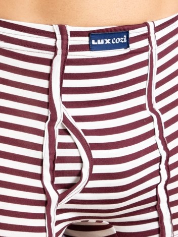 Bigshot Semi Long Striped Premium Soft Cotton Inner Elastic Trunk - Printed