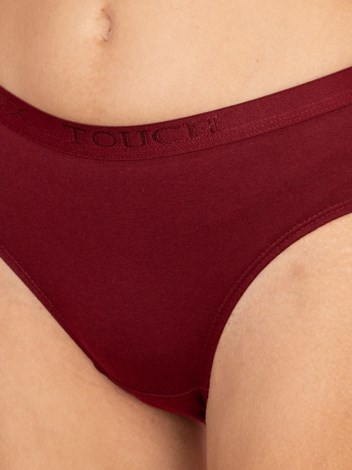 Touch panty Soft Pure 100% Combed Cotton Mid waist hipster Panty - Maroon and Light Blue (Pack of 2)