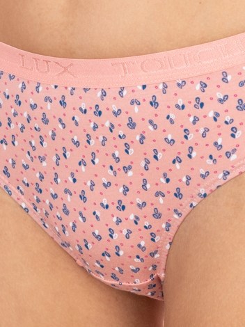 Touch panty Soft Pure 100% Combed Cotton Mid waist hipster Printed Panty - (Pack of 2)