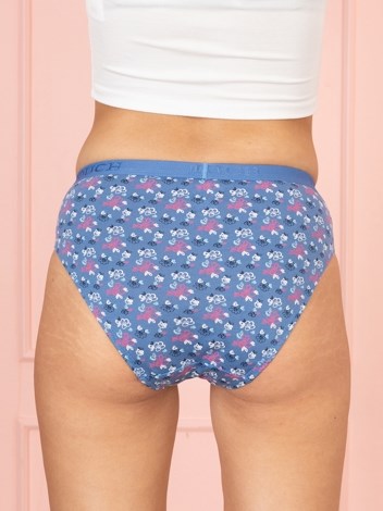 Touch panty Soft Pure 100% Combed Cotton Mid waist hipster Printed Panty - (Pack of 2)