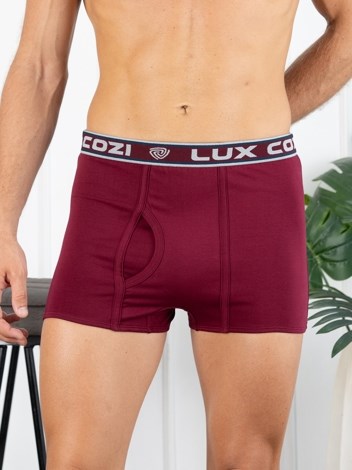 Bigshot Semi Long Soft Combed Cotton Mini Trunk with Ultrasoft Waistband - Maroon