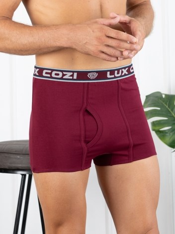 Bigshot Semi Long Soft Combed Cotton Mini Trunk with Ultrasoft Waistband - Maroon