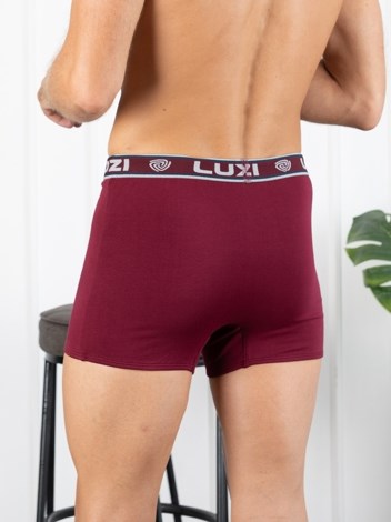 Bigshot Semi Long Soft Combed Cotton Mini Trunk with Ultrasoft Waistband - Maroon