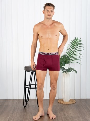 Bigshot Semi Long Soft Combed Cotton Mini Trunk with Ultrasoft Waistband - Maroon