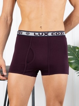 Bigshot Semi Long Soft Combed Cotton Mini Trunk with Ultrasoft Waistband - Wine