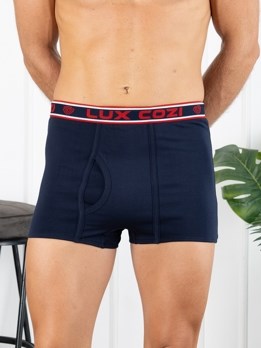 Bigshot Semi Long Soft Combed Cotton Mini Trunk with Ultrasoft Waistband - Navy