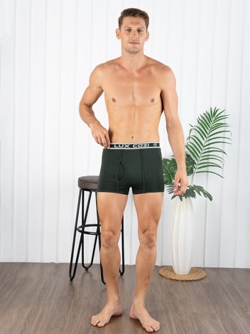 Bigshot Semi Long Soft Combed Cotton Mini Trunk with Ultrasoft Waistband - Green