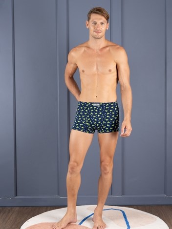 Bigshot Semi Long Inner Elastic Soft Combed Cotton Mini Trunk with Ultra soft Waistband - Printed