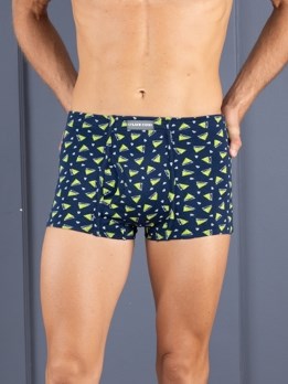 Bigshot Semi Long Inner Elastic Soft Combed Cotton Mini Trunk with Ultra soft Waistband - Printed