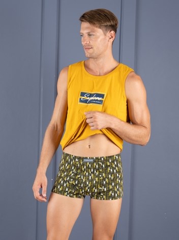 Bigshot Semi Long Inner Elastic Soft Combed Cotton Mini Trunk with Ultra soft Waistband - Printed