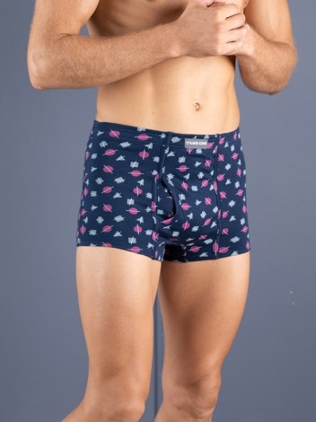 Bigshot Semi Long Inner Elastic Soft Combed Cotton Mini Trunk with Ultra soft Waistband - Printed