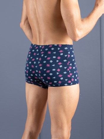 Bigshot Semi Long Inner Elastic Soft Combed Cotton Mini Trunk with Ultra soft Waistband - Printed