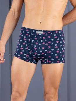 Bigshot Semi Long Inner Elastic Soft Combed Cotton Mini Trunk with Ultra soft Waistband - Printed