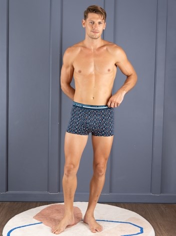 Bigshot Semi Long Outer Elastic Soft Combed Cotton Mini Trunk with Ultra soft Waistband - Printed