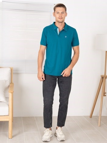 COZI 2121 Super Soft Combed Cotton Regular Fit Polo T-Shirt - Emerald