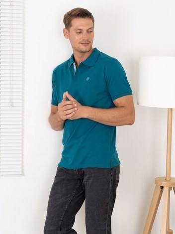COZI 2121 Super Soft Combed Cotton Regular Fit Polo T-Shirt - Emerald