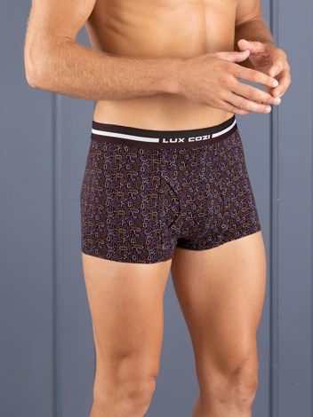 Bigshot Semi Long Outer Elastic Soft Combed Cotton Mini Trunk with Ultra soft Waistband - Printed
